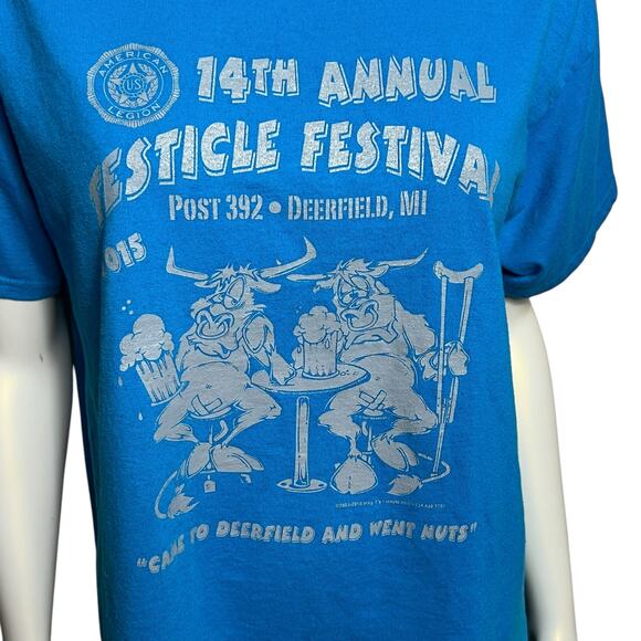14th Annual Testicle Festival T-Shirt, Deerfield, MI, Size Large - Picture 5 of 11
